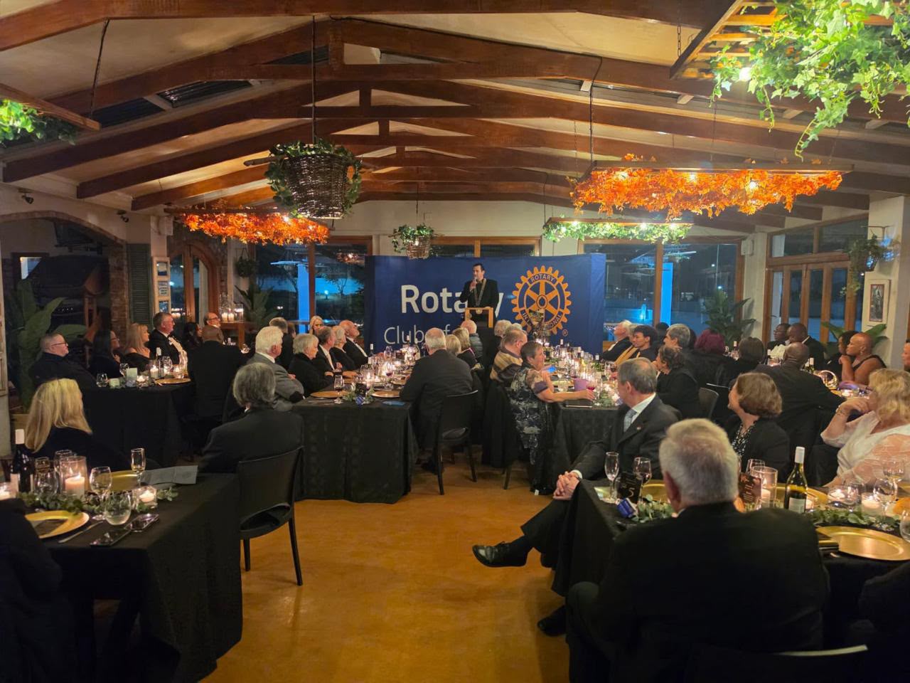 Rotary Club corporate dinner function at Klein Parys Vineyards Oppiestoep Restaurant