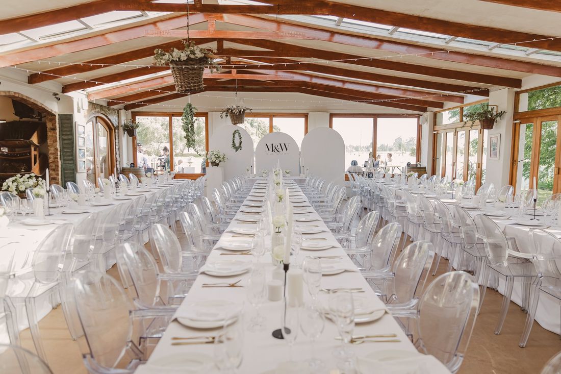 Wedding reception at Klein Parys Vineyards Oppiestoep venue